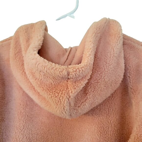 - BP Teddy bear hooded long zipper Light jacket pocket, blush pink NWOT - Picture 8 of 8